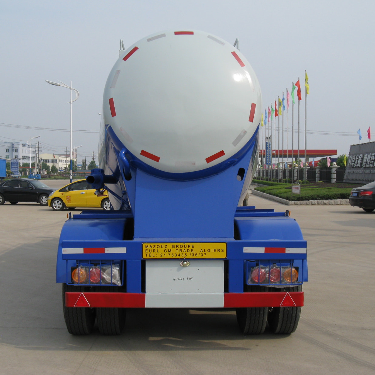 CIMC 3 Axles 40CBM Mixer Cement Tank Trailer for Algeria