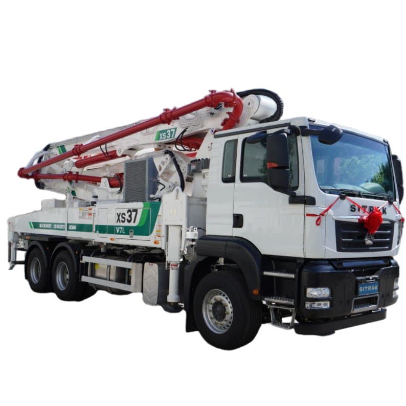 SINOTRUK 37m 42m Mounted Concrete Mixer Boom Pump Truck