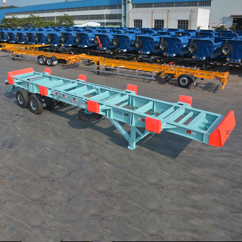 2 Axles 40FT Container Skeleton Terminal Semi Trailer 3