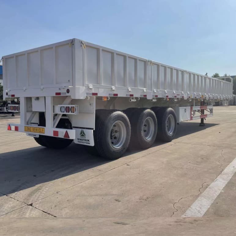 CIMC 3 Axles 60T 600mm Sidewall Trailer for Algeria