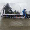 HOWO 6X4 8T Folded Crane Flatbed Truck with hydraulic ladder