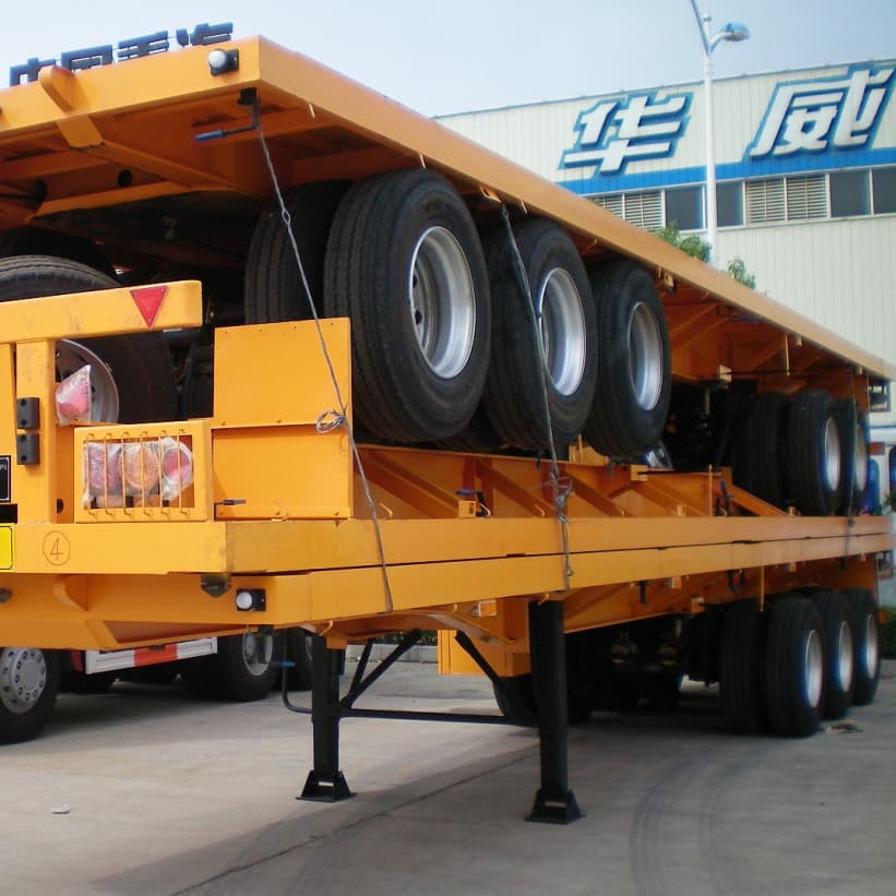 CIMC 3 Axles 60T Flatbed Container Trailer