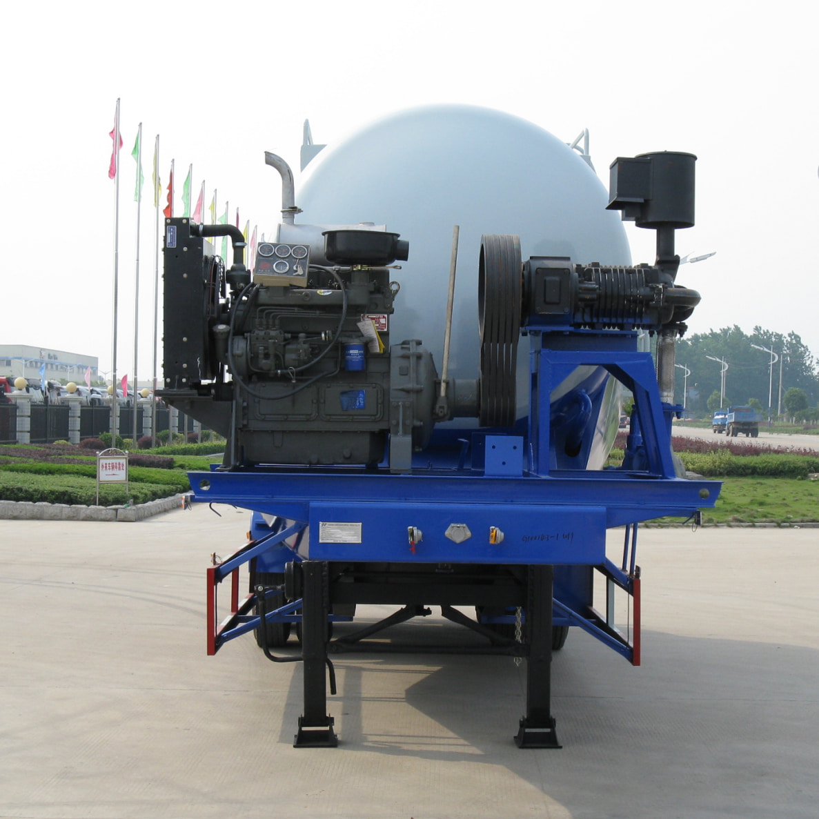 CIMC 3 Axles 40CBM Mixer Cement Tank Trailer for Algeria