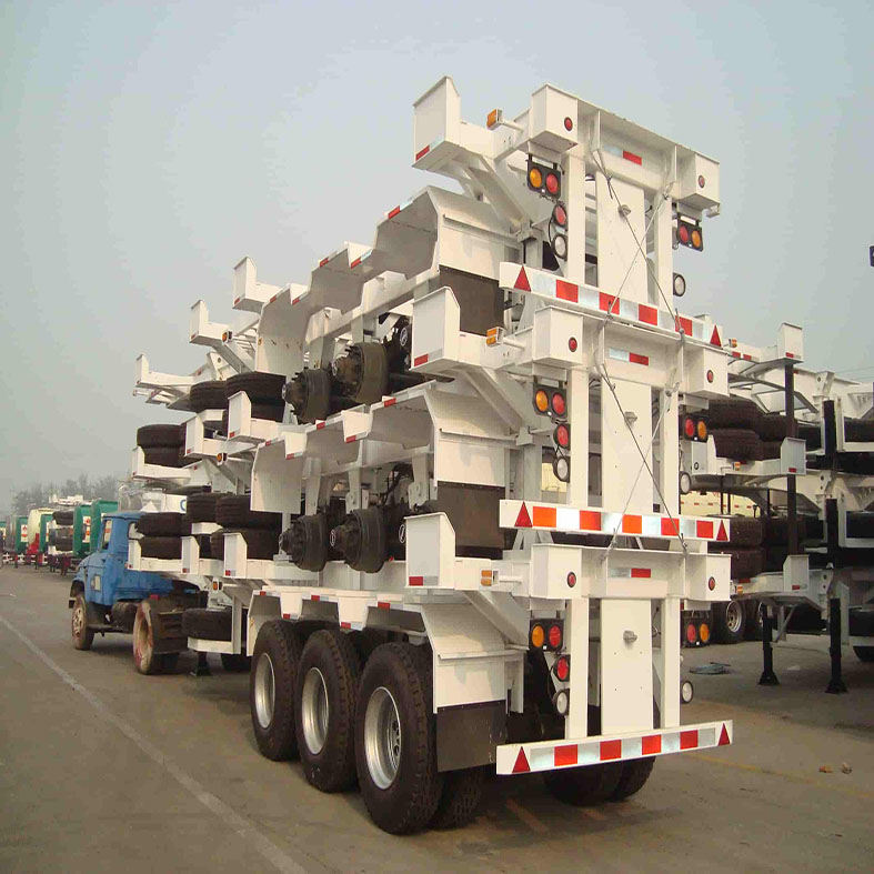 3 Axles 40FT Container Skeleton Terminal Semi Trailer 6