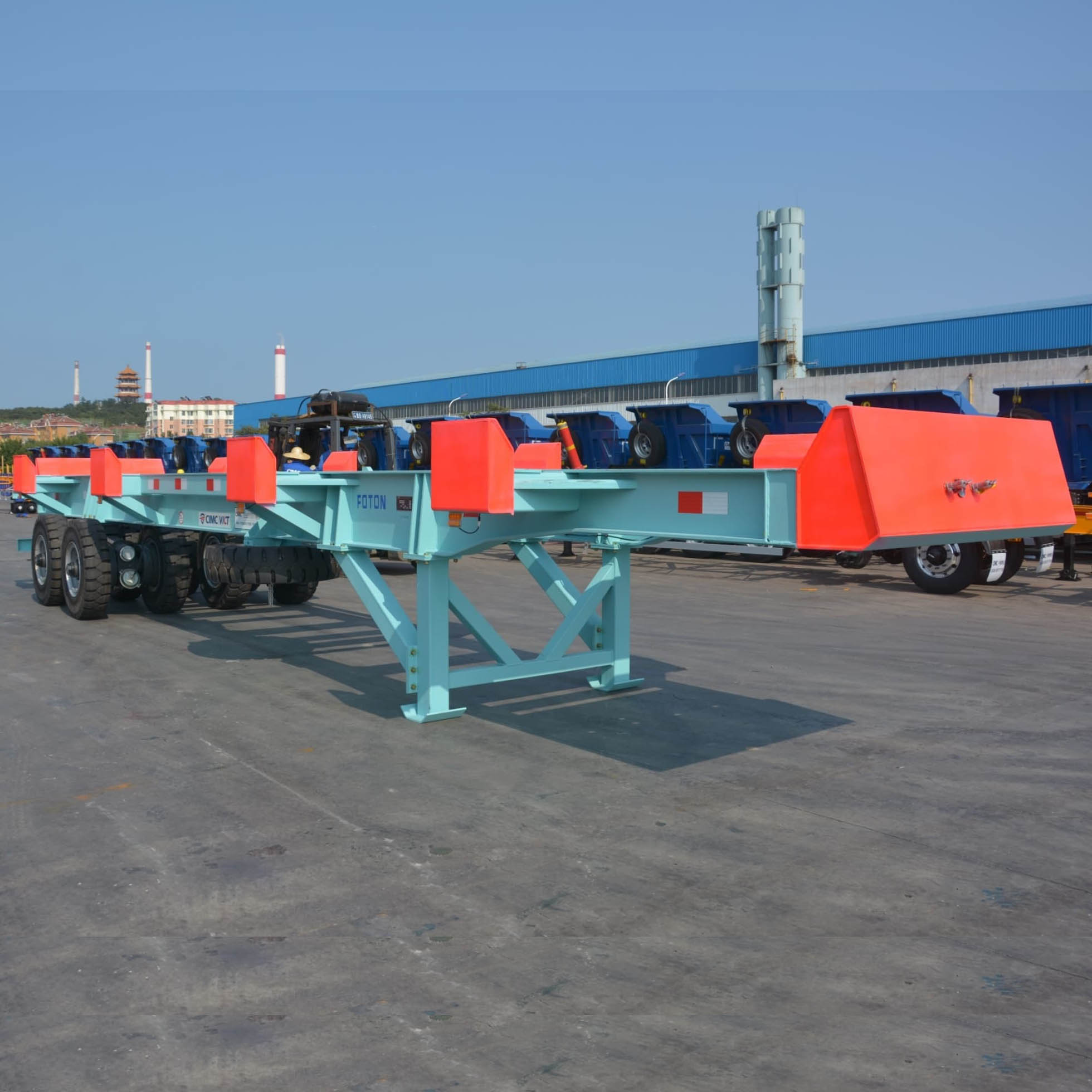 2 Axles 40FT Container Skeleton Terminal Semi Trailer 2