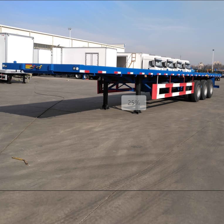 CIMC 3 Axles 40T Flatbed Trailer in Stock for containers