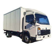 Right Hand Drive HOWO 4X2 5T Light Duty Van Box Truck in stock