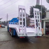 HOWO 6X4 8T Folded Crane Flatbed Truck with hydraulic ladder