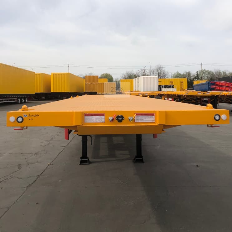 CIMC 3 Axles 40T Flatbed Trailer in stock for containers 2