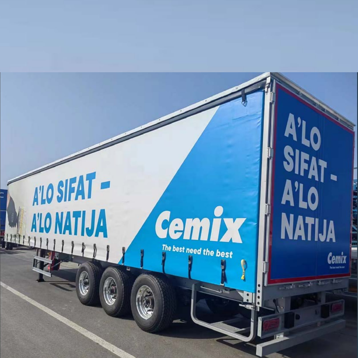 CIMC 3 Axles 20T 40FT Curtain Trailer for Algeria